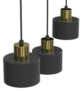 Candelabru suspendat cu cablu PARKLA 3xE27/15W/230V, negru