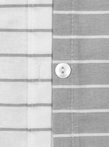 Lenjerie de pat din flanelă Westwing Collection Talin, 200 x 200 cm, alb-gri