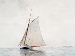 Artă imprimată Sailing off Gloucester (Boat on the Ocean) - Winslow Homer, (40 x 30 cm)