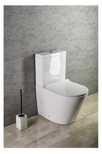 Perie de toaletă din ceramică Sapho Lucrezia, alb-negru