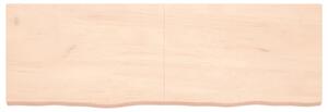 Blat de baie, 180x60x(2-6) cm, lemn masiv netratat