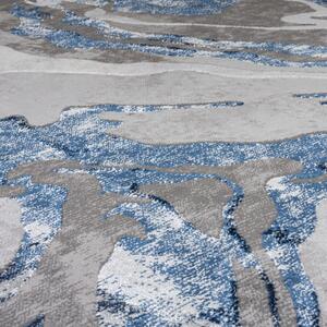 Covor tip traversă Flair Rugs Marbled, 80 x 300 cm, albastru-gri