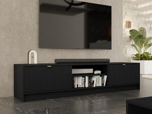 Comodă TV Comfivo Papilio I, Negru, MDF, PAL laminat, 40x180x40cm, 30.6 kg