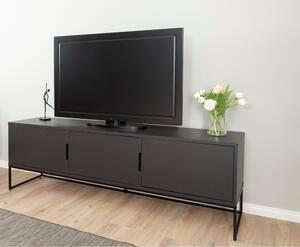 Comodă TV cu trei uși Tenzo Lipp, 176 x 57 cm, negru