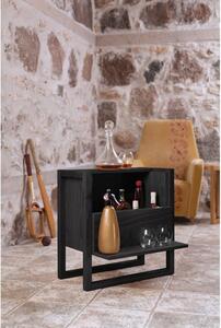 Dulap pentru vinuri din stejar negru 59x60 cm NewEst - Woodman