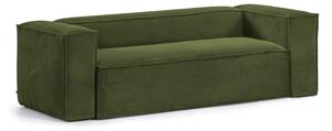 Canapea cu tapițerie din reiat Kave Home Blok, verde închis