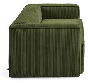 Canapea cu tapițerie din reiat Kave Home Blok, verde închis