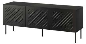 Comoda TV SIENA, negru, PAL laminat/metal, 151x40x60 cm
