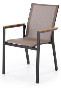 Scaun FIERRO, gri/negru, plasa/metal, 57x66x88 cm
