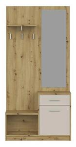 Mobilier hol PERGO, stejar artisan/casmir, PAL, 90x30x184 cm