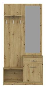 Mobilier hol PERGO, stejar artisan, PAL, 90x30x184 cm