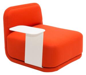 Fotoliu cu măsuță metalică albă Softline Standby Low + Side Table, portocaliu