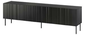 Comoda TV ISLA, negru mat, PAL laminat, 201x40x60 cm