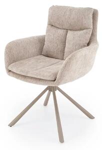 Scaun rotativ K495, bej/casmir, stofa/metal, 60x65x87 cm