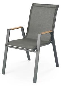 Scaun gradina HOVER, gri, plasa/metal, 54x73x90 cm