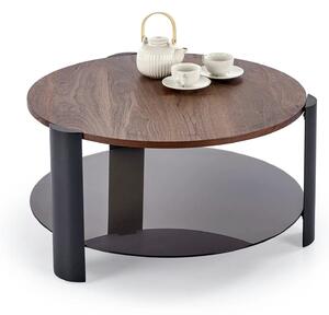 Masuta cafea LIRA, nuc/negru, 80x43 cm