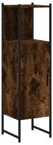 Dulap de baie, stejar afumat, 33x33x120,5 cm, lemn prelucrat
