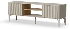 Comoda TV BELUCI, casmir/stejar, PAL laminat/metal, 160x40x56 cm