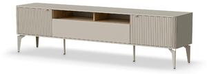 Comoda TV BELUCI, casmir/stejar, PAL laminat/metal, 200x40x54 cm