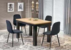 Masa extensibila GIZMO, stejar artisan/negru, PAL laminat, 120/160x75x