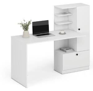 Birou HOBAS, alb, PAL laminat, 150x62x120 cm