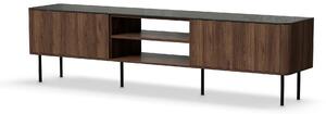 Comoda TV SOLANO, nuc/negru, PAL laminat, 200x40x55 cm
