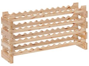 Suport Vinuri 4 Rafturi Lemn Brad Rustic, Design Modular Stabil