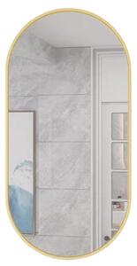 Oglinda ovala de perete OLVANI 80x40 cm cu rama aurie