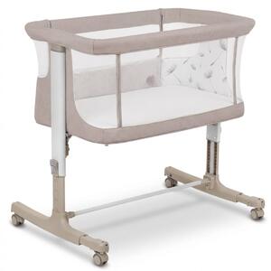 Pătuț Co-Sleeper 3 în 1 cu Legănare, Setare Unghiulară și Saltea, Certificat EN
