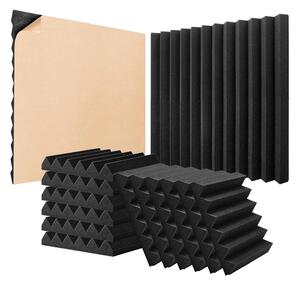 Set 24 Panouri Burete Cofrat – 30x30x5 cm, Autoadezive, Densitate Ridicata