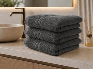 Prosop de baie Classic 70 x 140 cm gri inchis, 100% bumbac