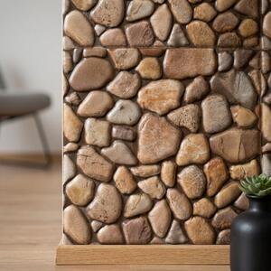 Set 10 Placi Decorative 3D Autoadezive, Imitatie Piatra Maro, 30x30 cm, Grosime 3 mm