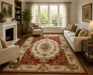 Covor Clasic, Lotos 1529, Grena, Diverse Dimensiuni, 1800 gr mp