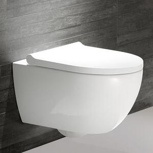 Geberit Acanto vas wc cu capac soft-close agăţat fără margine cu spălare turbionară alb 502.774.00.8