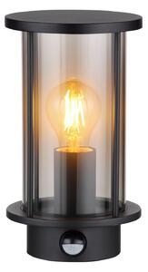 Globo Aplică de exterior Gracey, cu senzor, negru, IP54, E27, reglabil, Negru, Sticlă