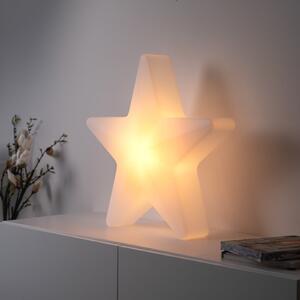 JUST LIGHT. GmbH Lampă decorativă cu LED și baterie Star, înălțime 55 cm, IP44, alb, RGBW, reglabil, Alb, Camera de zi / sufragerie, Plastic