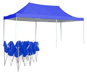 Pavilion pliant 2,9x4,25m-albastru, cu geanta de transport