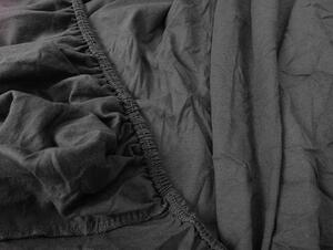Cearsaf jersey Culoare gri inchis, 160 x 200 cm