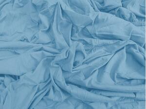 Cearsaf Jersey EXCLUSIVE cu elastic albastru deschis 200 x 220 cm