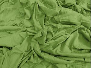 Cearsaf Jersey EXCLUSIVE cu elastic verde 200 x 220 cm
