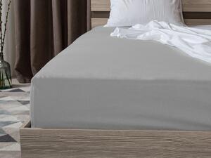 Cearsaf de pat din jerseu cu elastic Culoare gri deschis, 90 x 200 cm