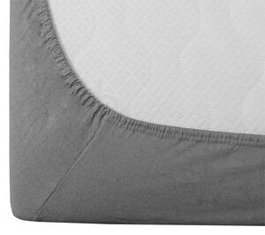 Cearsaf de pat jersey cu elastic Culoare gri deschis, 90 x 200 cm