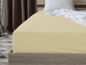 Cearsaf de pat din jerseu Culoare crem, 200x220 cm