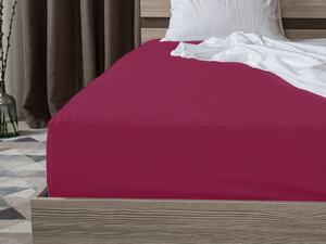 Cearsaf Jersey cu elastic 180 x 200 cm roz inchis