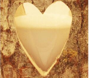 Candelă din lemn Ø 21 cm H 26 cm model inimă