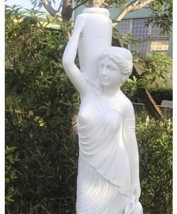 Figurină de grădină Phoebe, marmură, 160 cm, alb