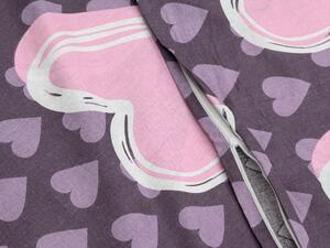 Lenjerie de pat din bumbac roz, KASUGA + fata de perna 40 x 40 cm gratuit Dimensiune lenjerie de pat: 70 x 90 cm | 140 x 220 cm