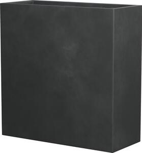 Ghiveci cu separator Lafiora Emilia piatră artificială 60x25x61 cm gri închis