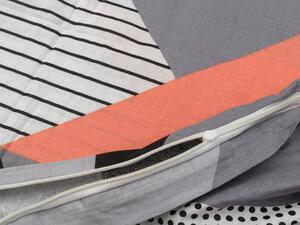 Lenjerie de pat din bumbac Culoare gri, JERVIS + husa de perna 40 x 40 cm Dimensiune lenjerie de pat: 70 x 90 cm | 140 x 200 cm