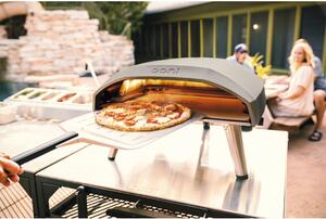 Cuptor pizza cu gaz Ooni Koda 16 oțel 63x58 cm argintiu/negru flacără în formă de L și aprindere instantanee cu gaz